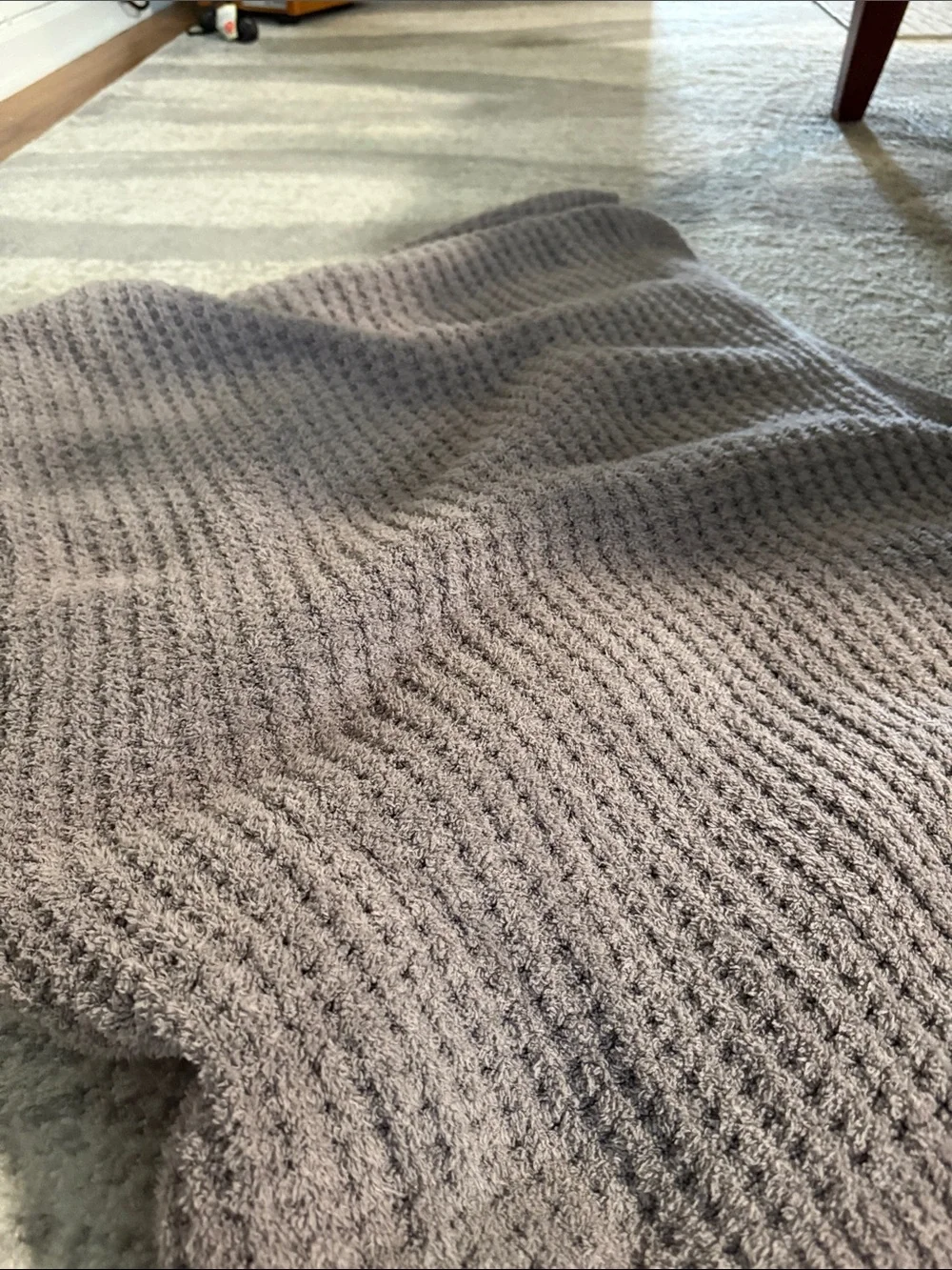 Barefoot Dreams CozyChic Ribbed Throw in Taupe Blush